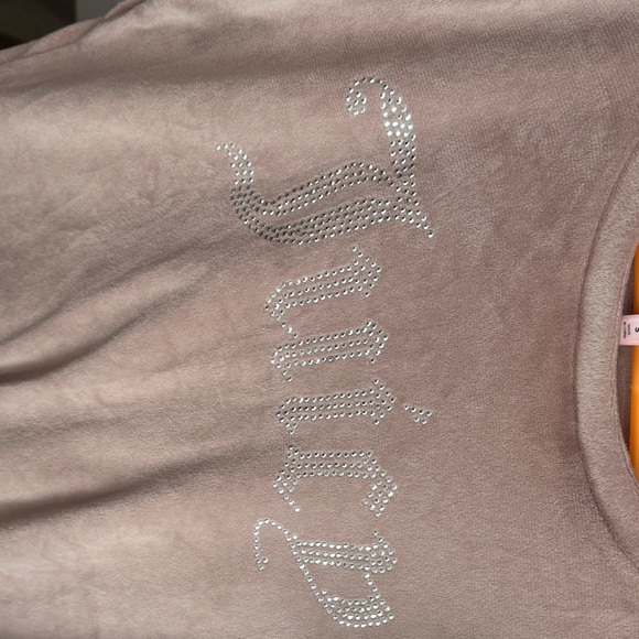 Juicy Couture Light Mauve Short Sleeve Sleep Tee/Velvety Soft - Picture 3 of 5